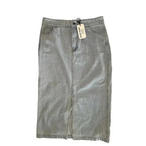 NWT Velvet Heart Women’s Paulina Denim Midi Skirt Light Blue Wash Size Large